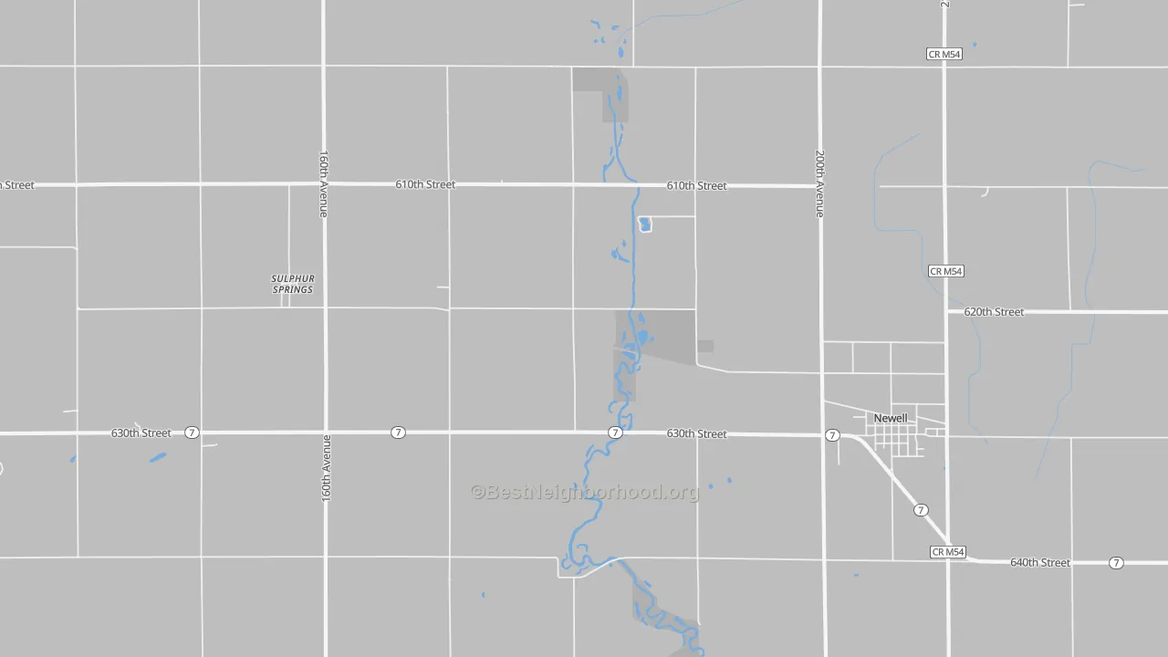 Transit Grade map of Sulphur Springs, IA