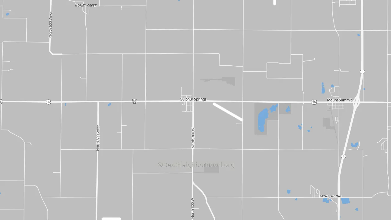 Transit Grade map of Sulphur Springs, IN