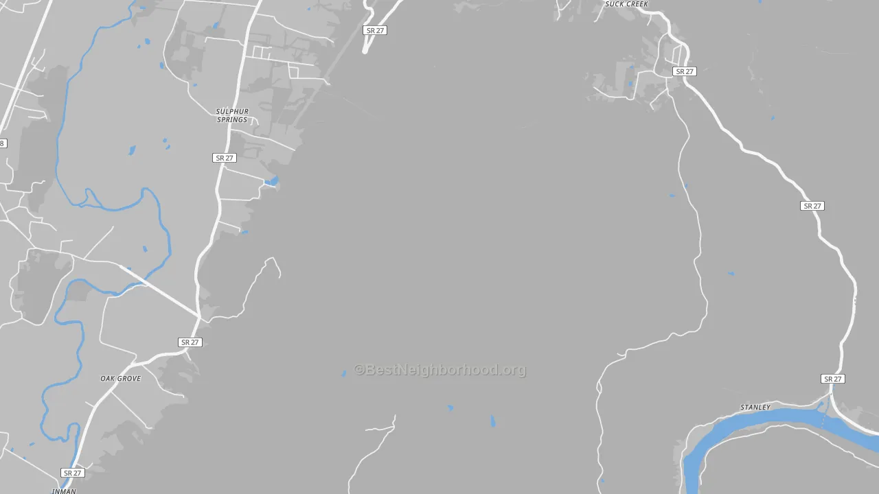 Transit Grade map of Sulphur Springs, TN