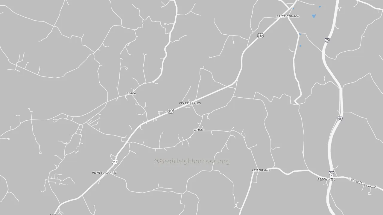 Transit Grade map of Sumac, TN