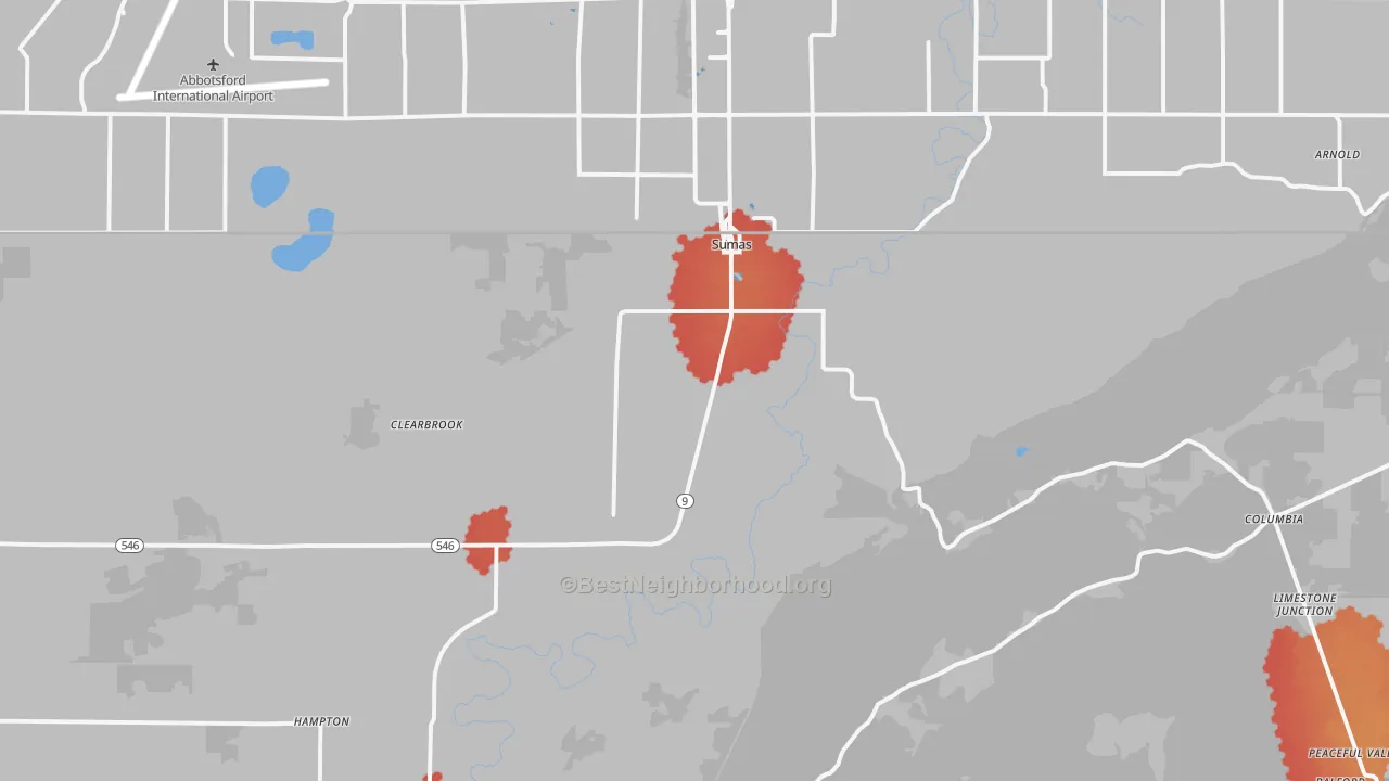 Transit Grade map of Sumas, WA