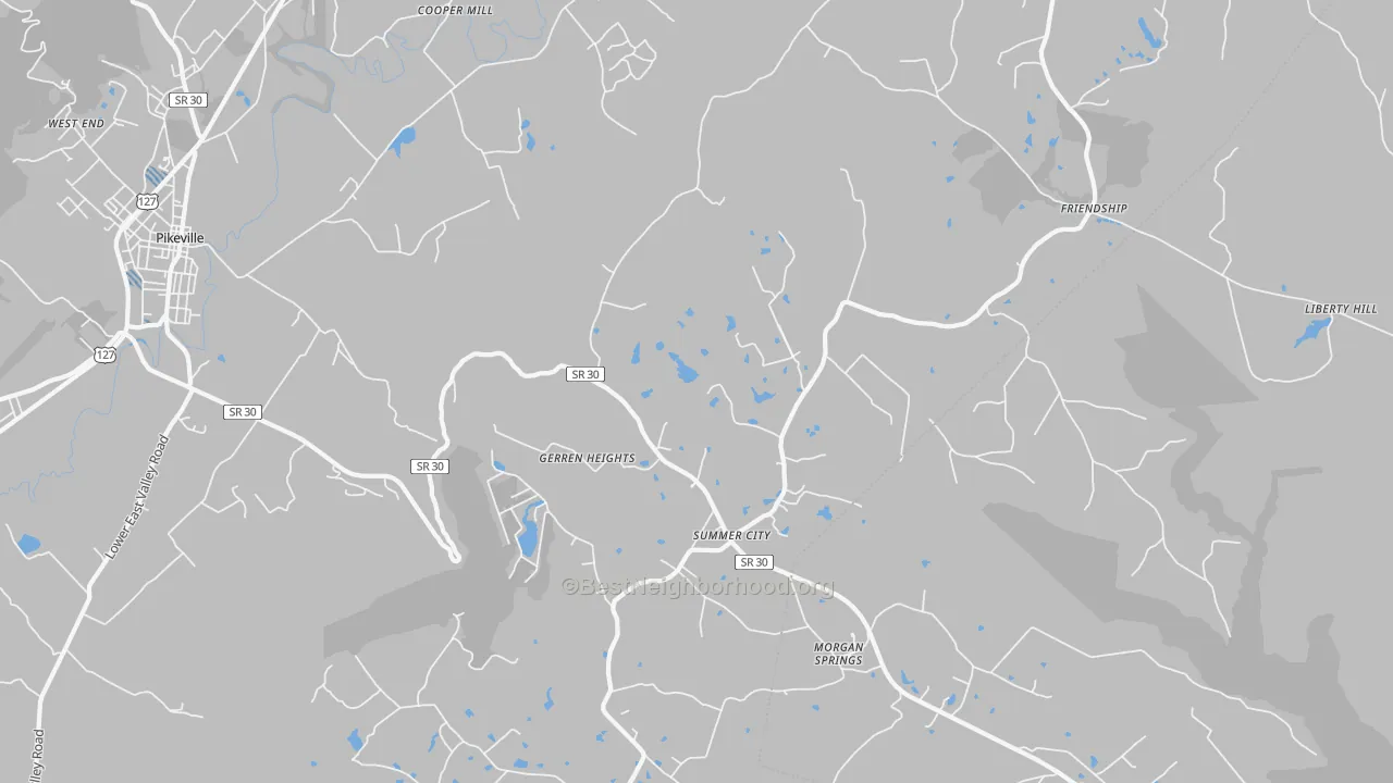 Transit Grade map of Summer City, TN