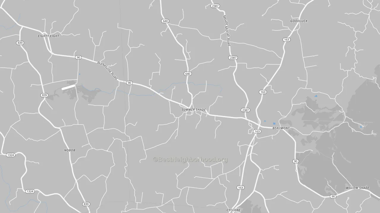 Transit Grade map of Summer Shade, KY