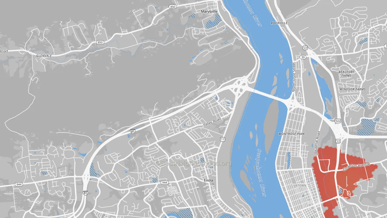 Transit Grade map of Summerdale, PA