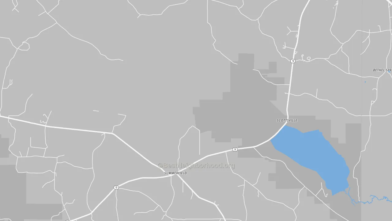 Transit Grade map of Summerfield, LA