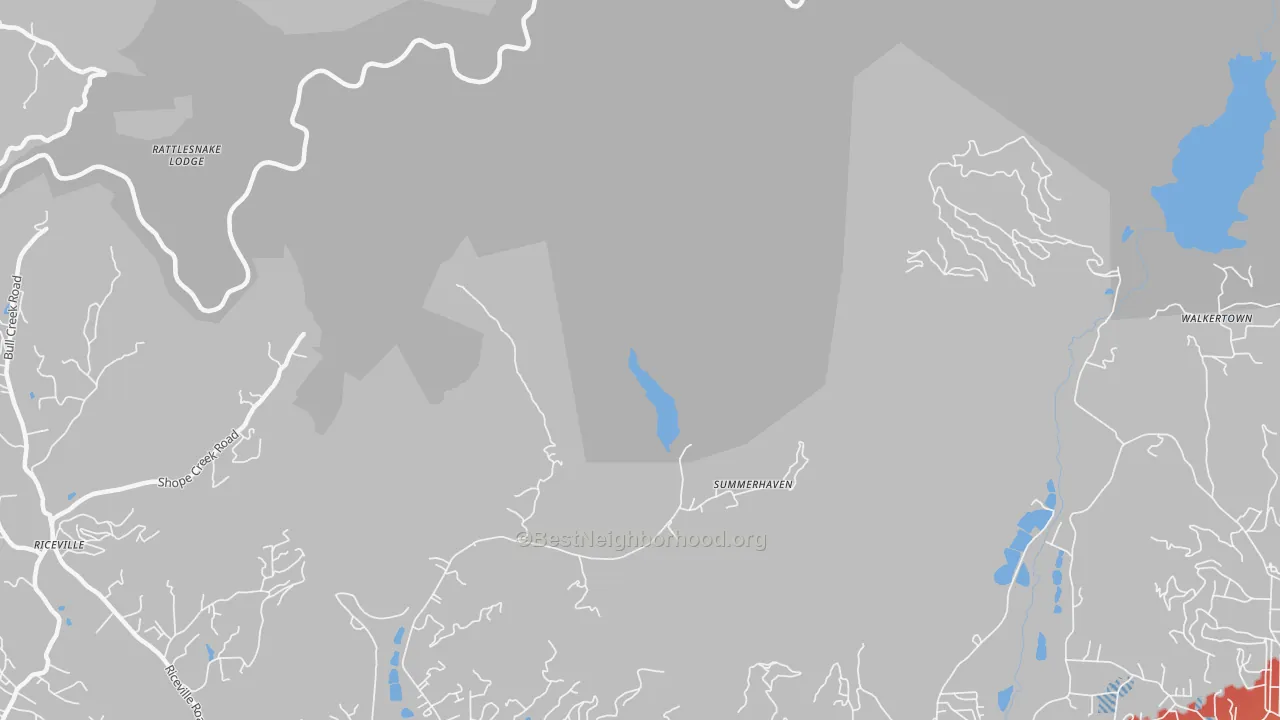 Transit Grade map of Summerhaven, NC