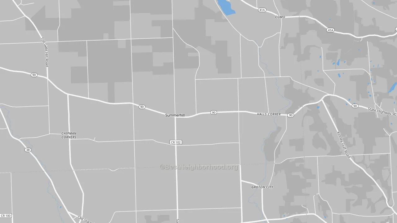 Transit Grade map of Summerhill, NY