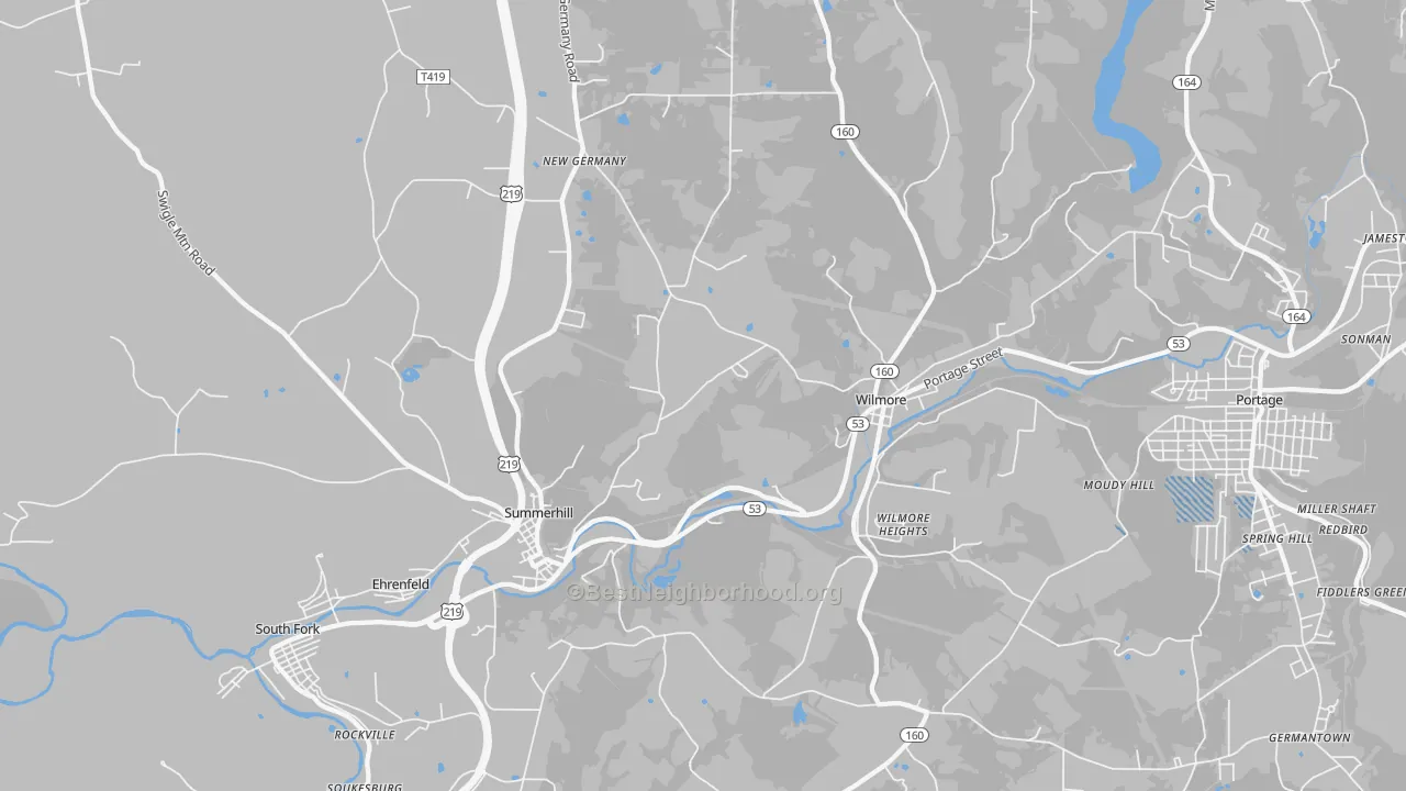 Transit Grade map of Summerhill, PA