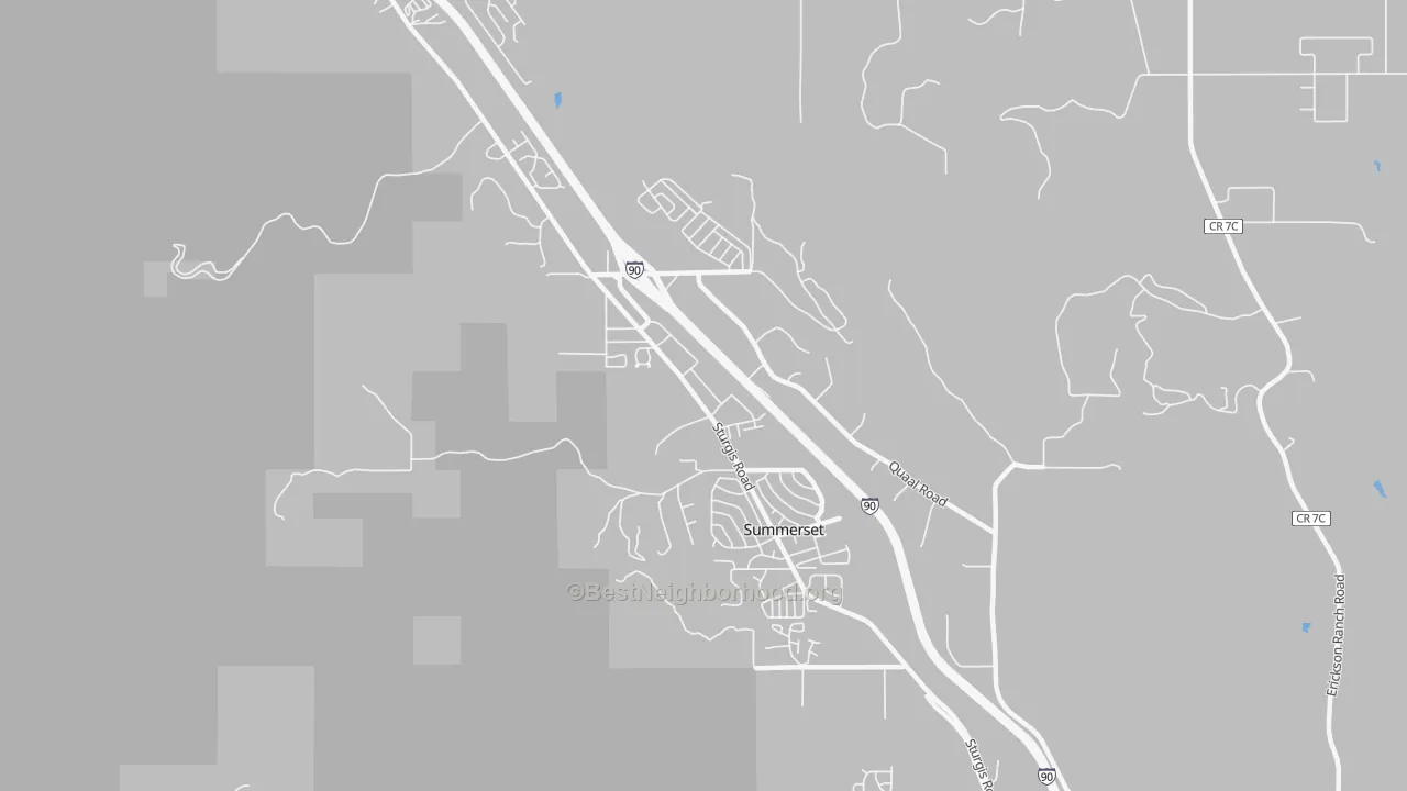 Transit Grade map of Summerset, SD