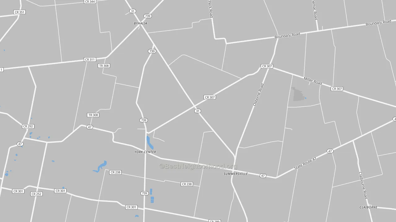 Transit Grade map of Summersville, OH