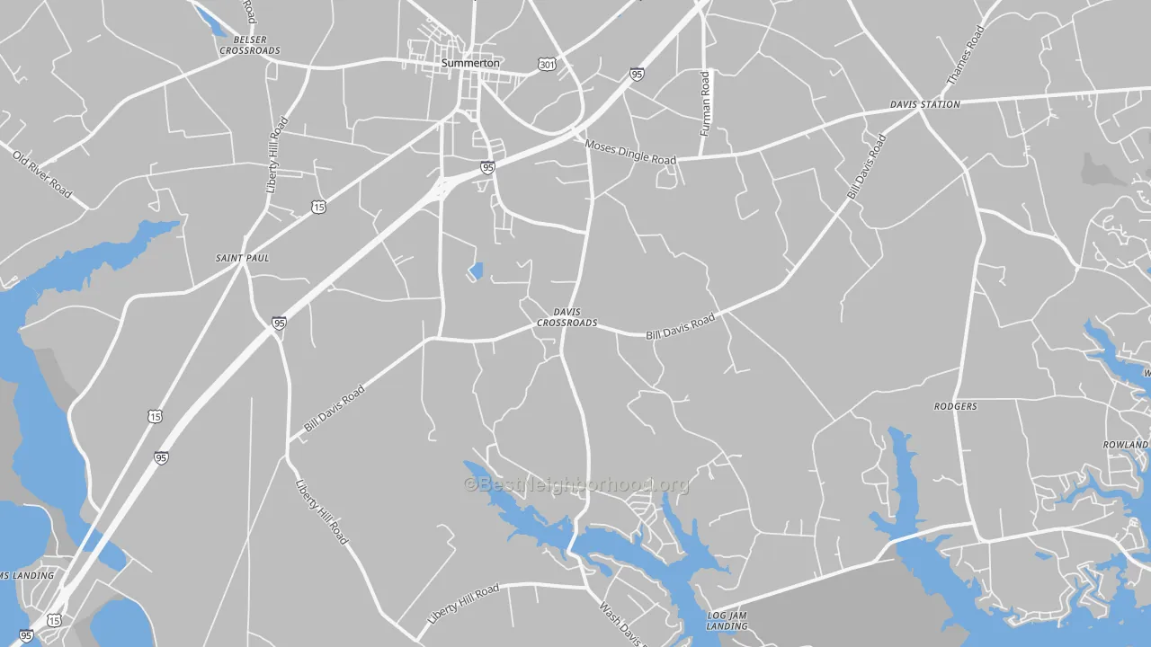 Transit Grade map of Summerton, SC