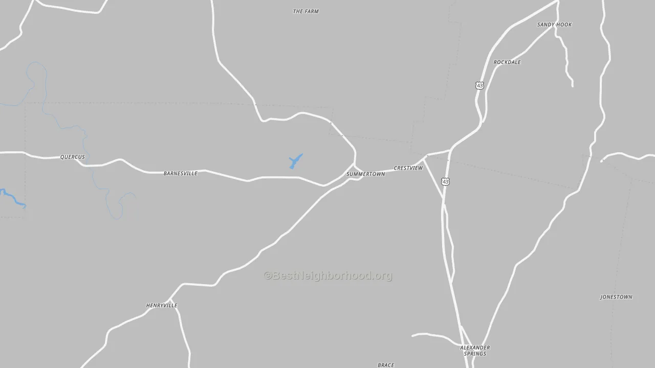 Transit Grade map of Summertown, TN