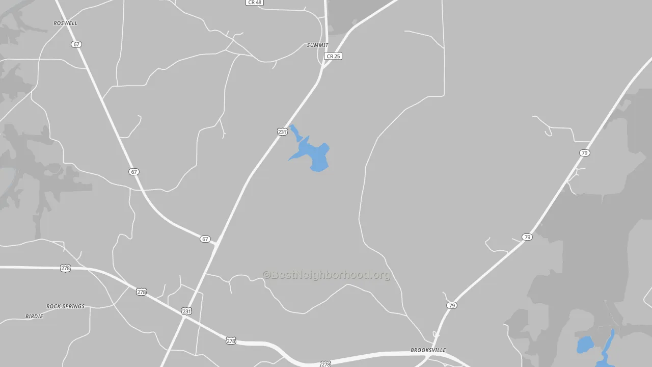 Transit Grade map of Summit, AL