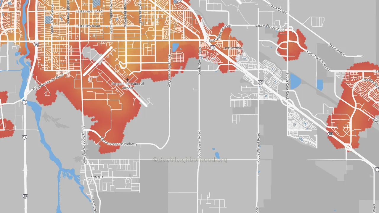 Transit Grade map of Summit, AZ
