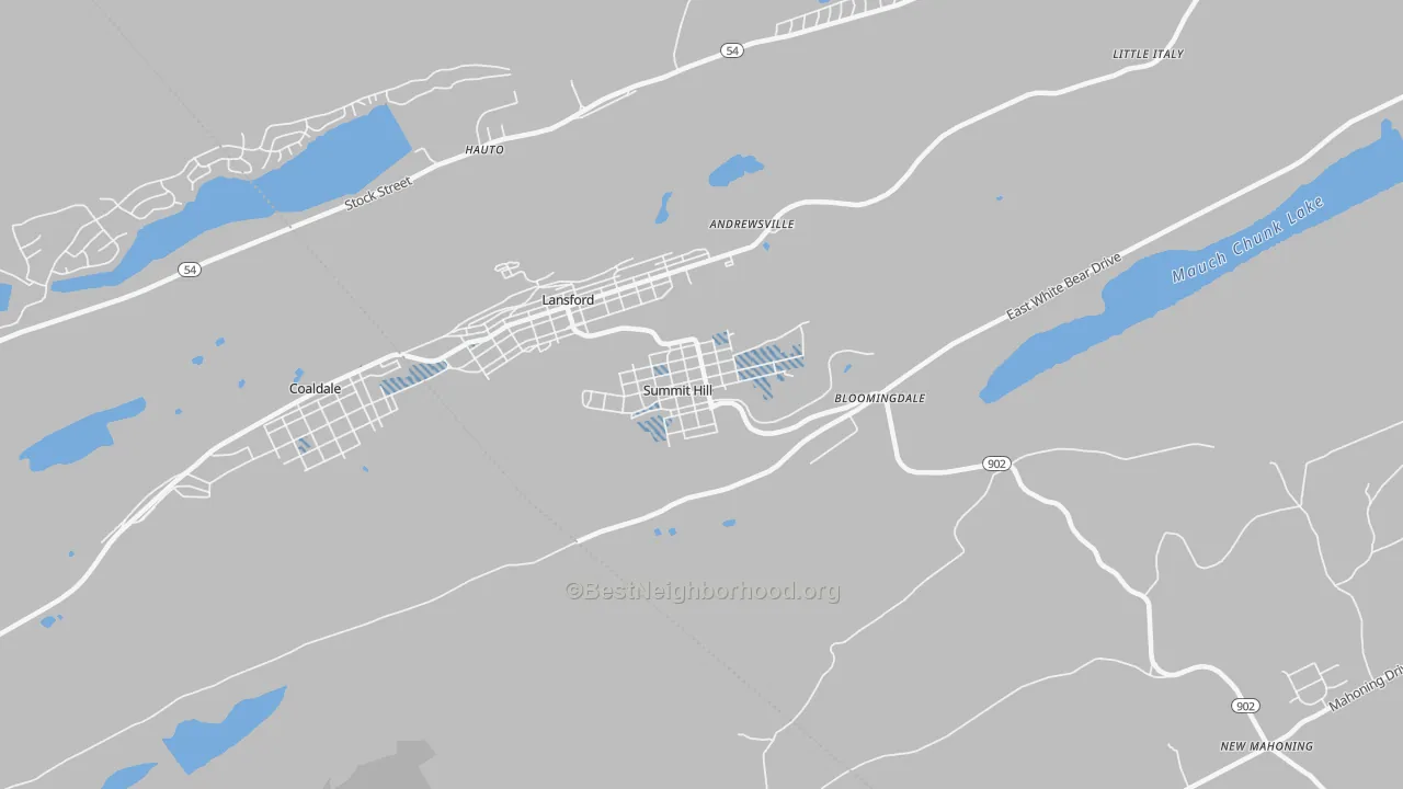 Transit Grade map of Summit Hill, PA