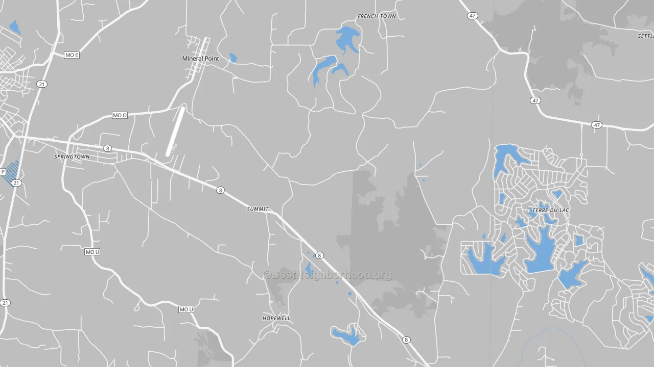 Transit Grade map of Summit, MO
