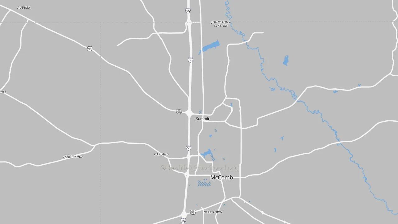 Transit Grade map of Summit, MS