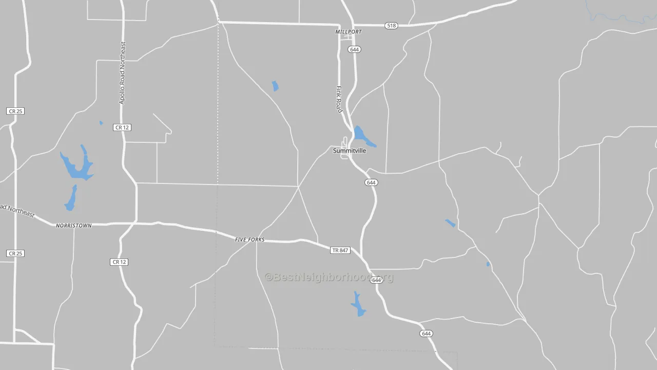 Transit Grade map of Summitville, OH