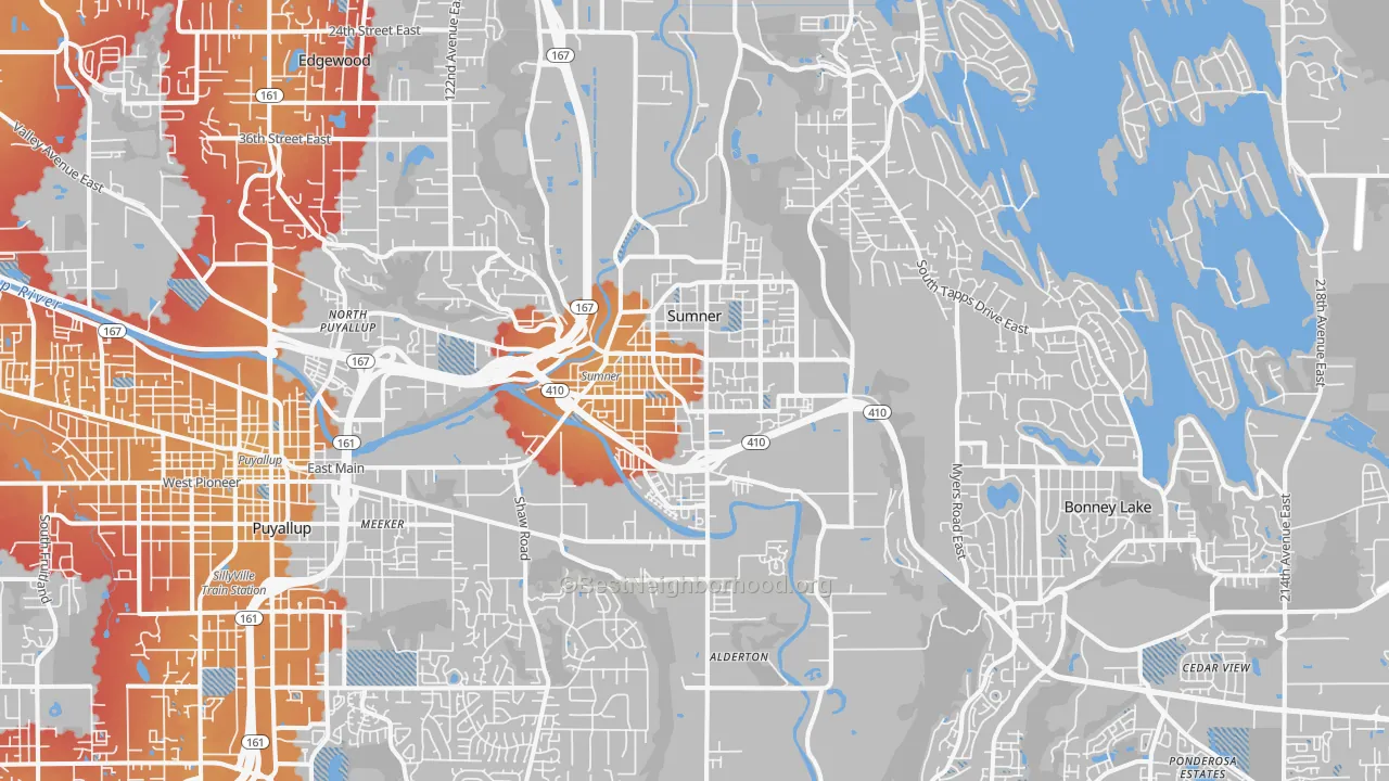 Transit Grade map of Sumner, WA