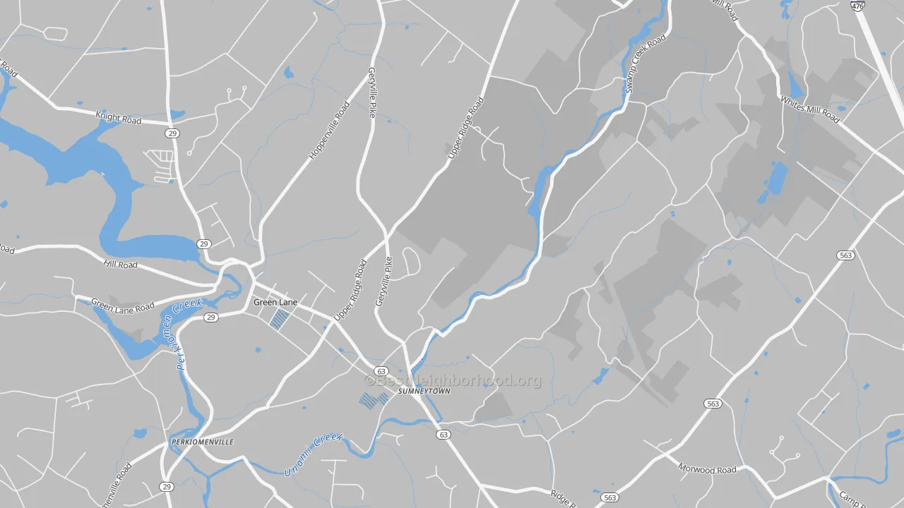 Transit Grade map of Sumneytown, PA