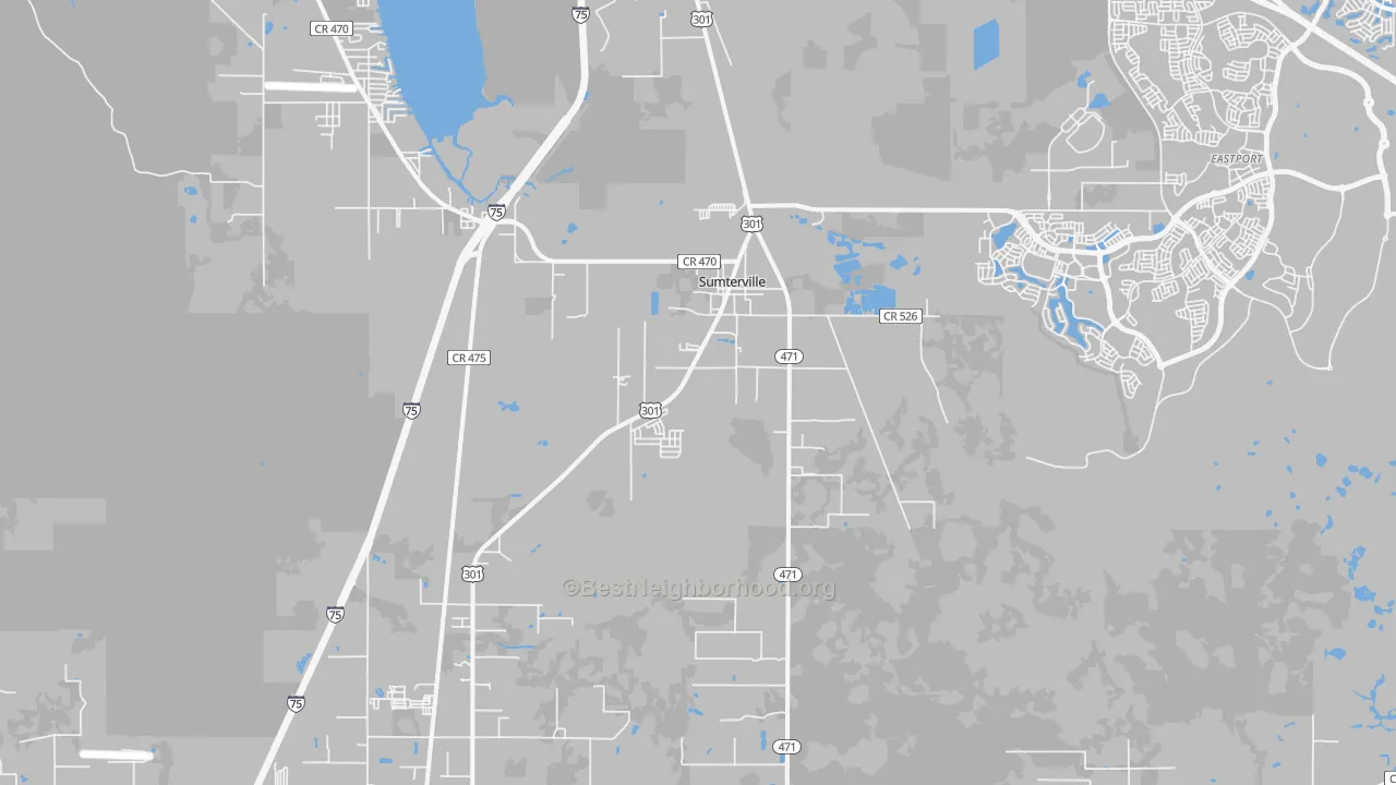 Transit Grade map of Sumterville, FL