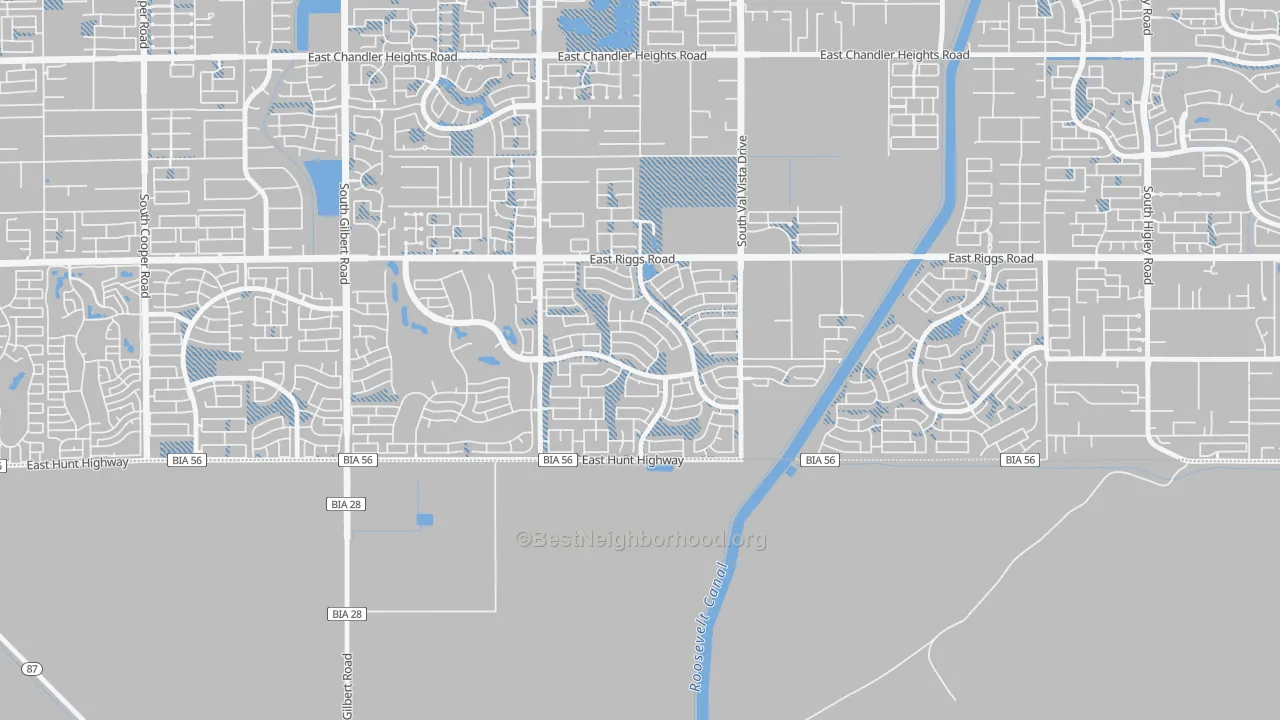 Transit Grade map of Sun Groves, Chandler, AZ