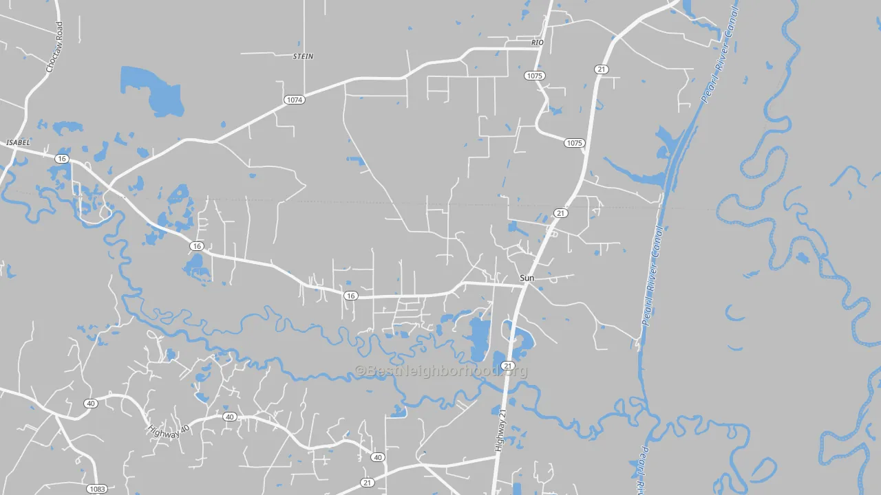 Transit Grade map of Sun, LA