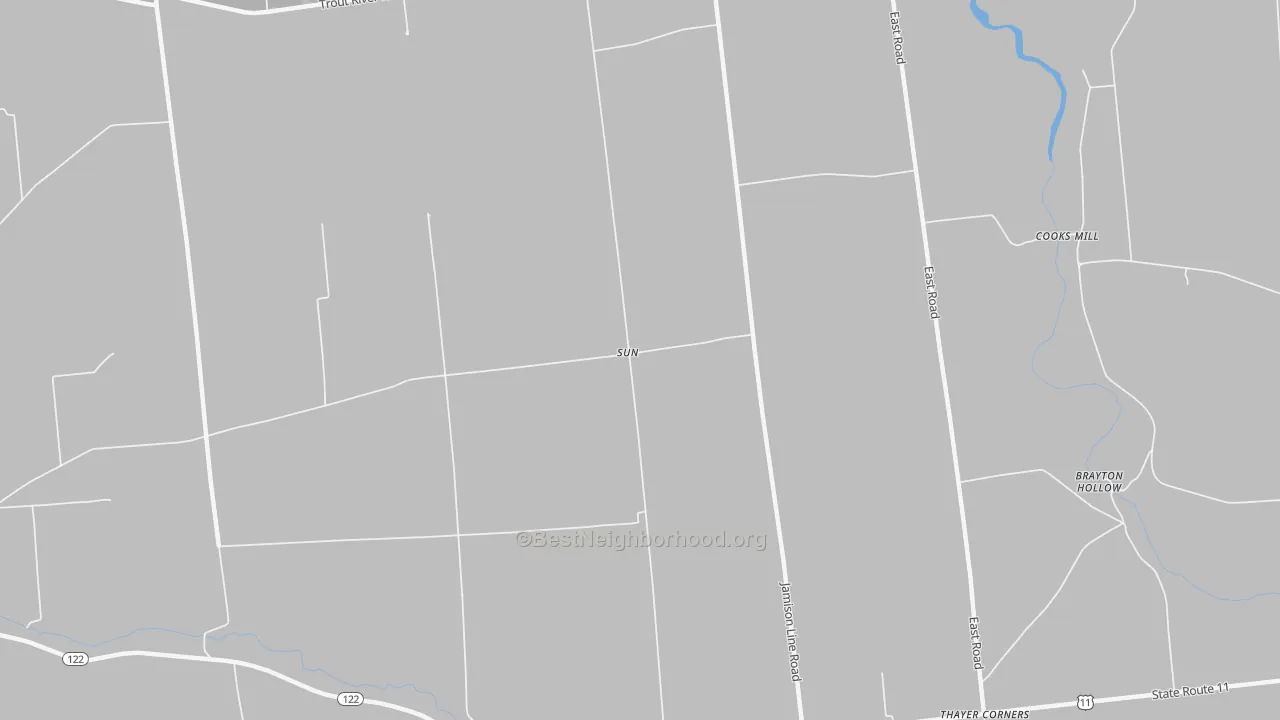 Transit Grade map of Sun, NY