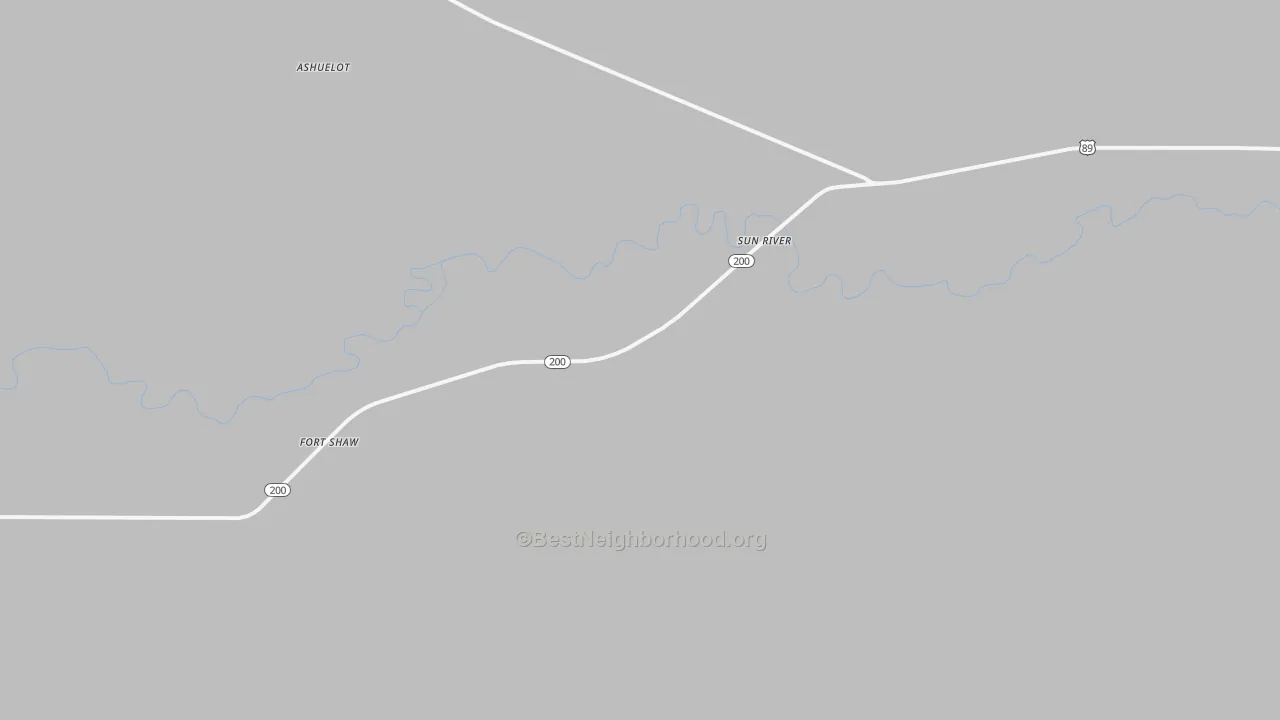 Transit Grade map of Sun River, MT