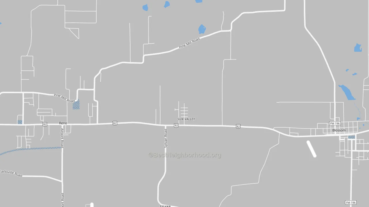 Transit Grade map of Sun Valley, TX