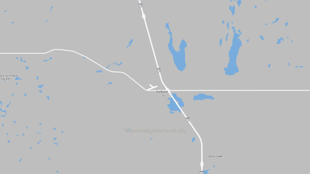 Transit Grade map of Sunburst, MT