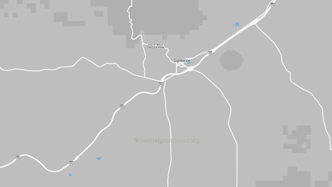 Transit Grade map of Sundance, WY