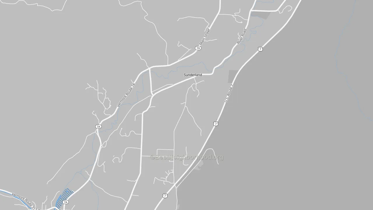 Transit Grade map of Sunderland, VT