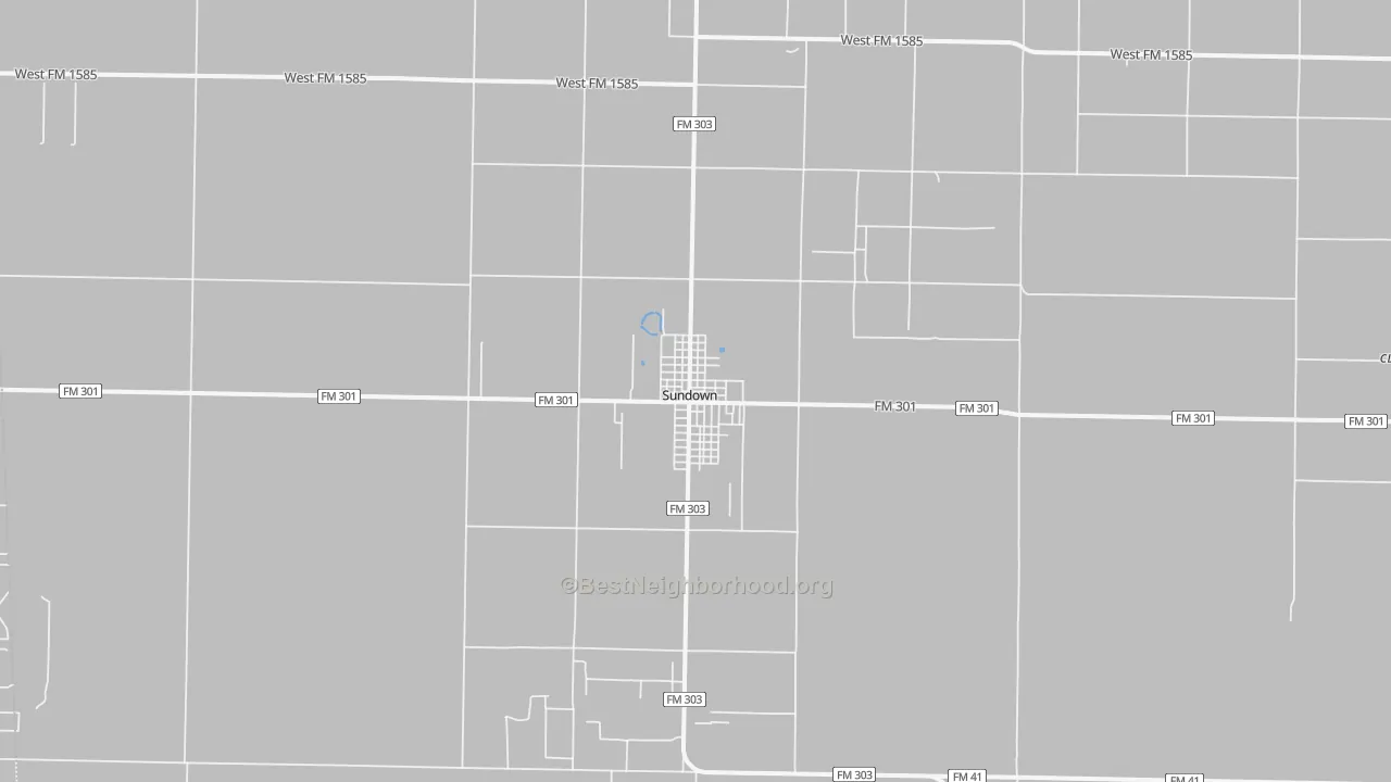 Transit Grade map of Sundown, TX