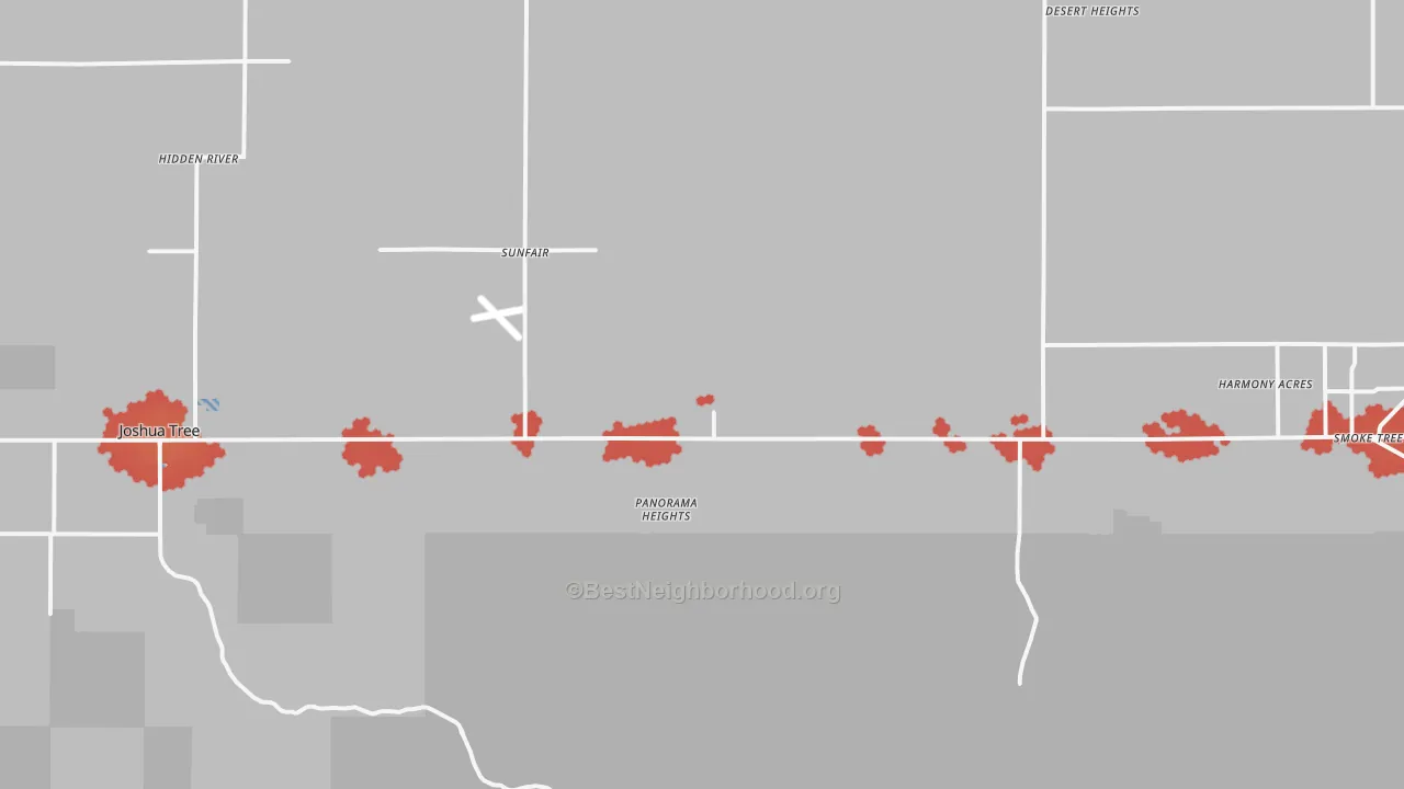 Transit Grade map of Sunfair, CA