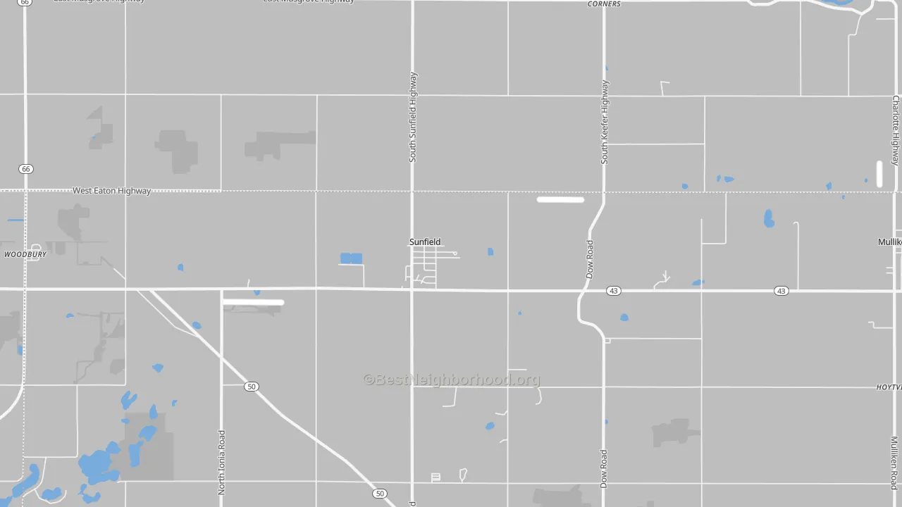 Transit Grade map of Sunfield, MI