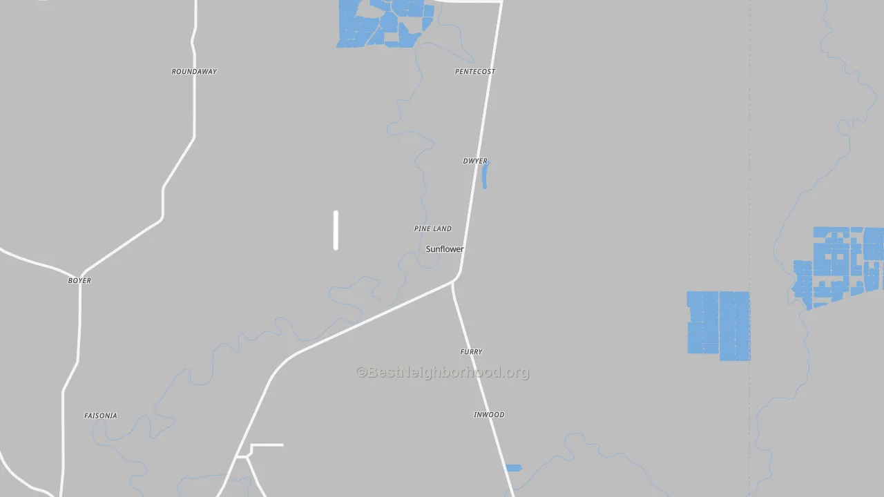 Transit Grade map of Sunflower, MS
