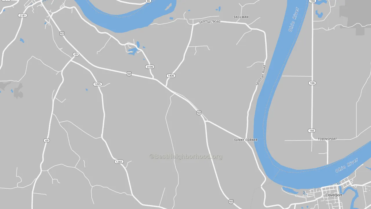 Transit Grade map of Sunny Corner, KY