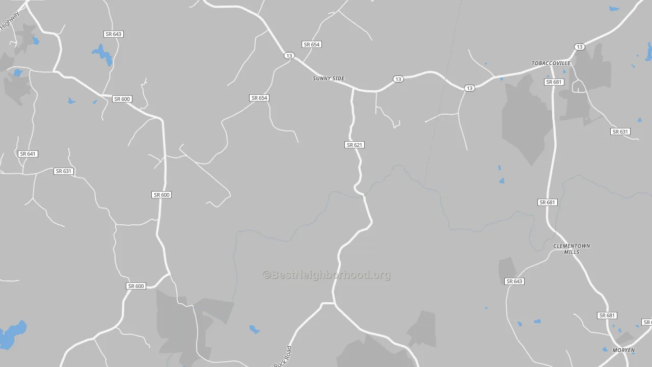 Transit Grade map of Sunny Side, VA