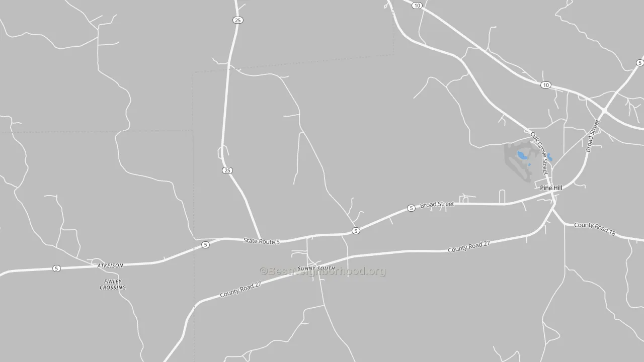 Transit Grade map of Sunny South, AL
