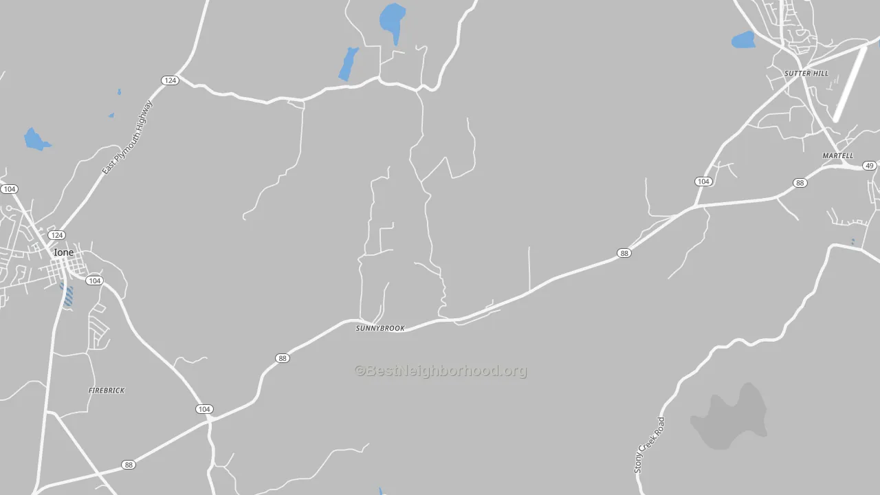 Transit Grade map of Sunnybrook, CA