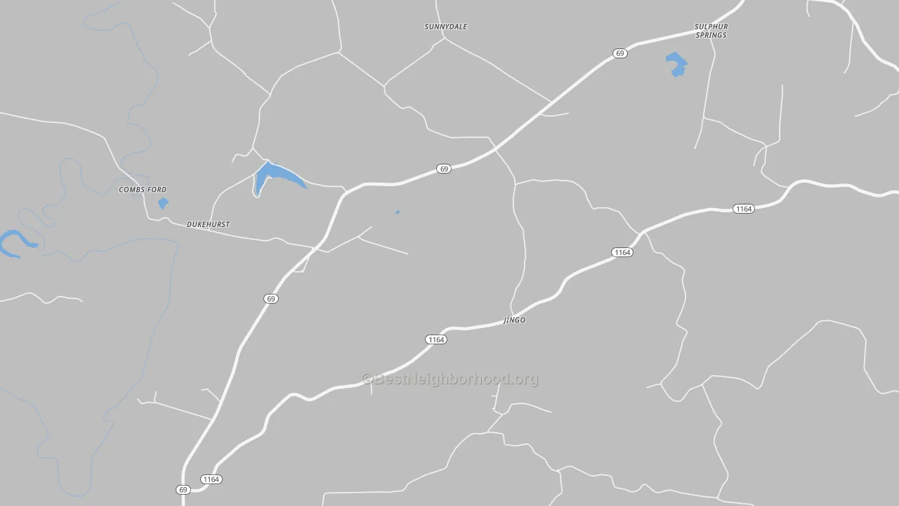 Transit Grade map of Sunnydale, KY