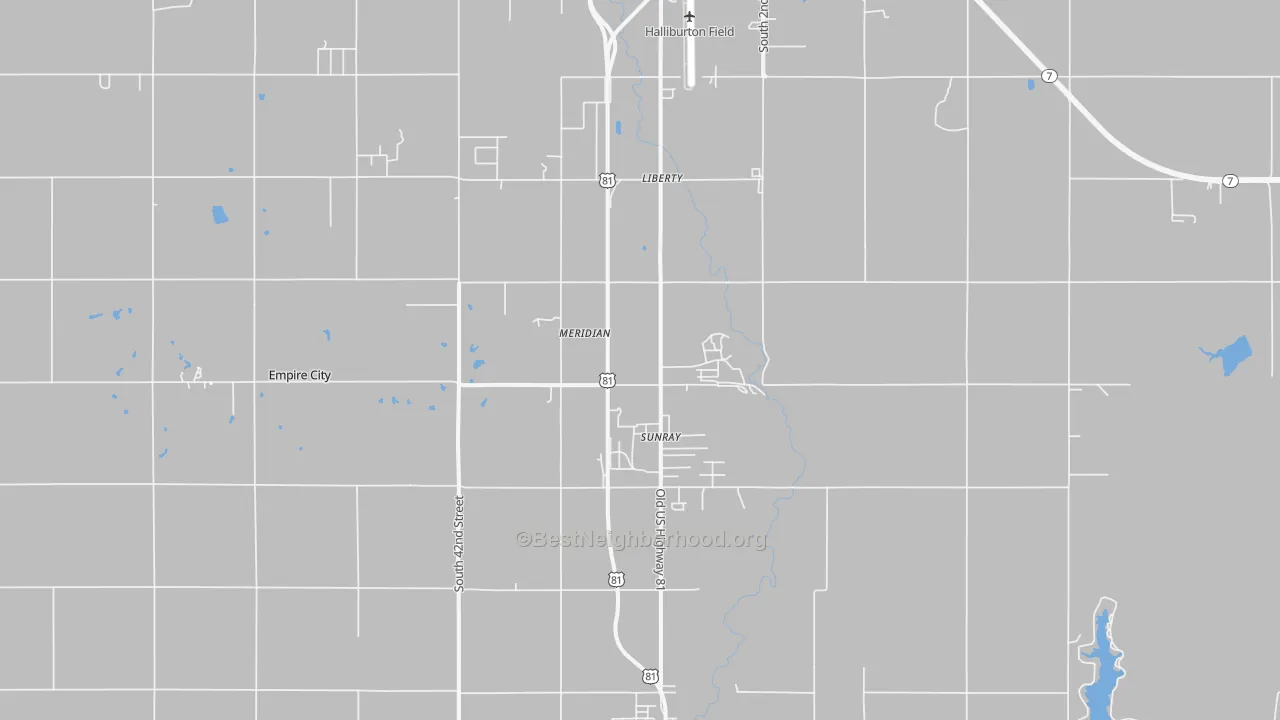 Transit Grade map of Sunray, OK