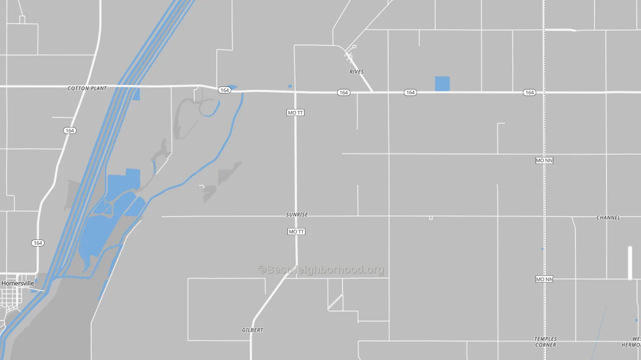 Transit Grade map of Sunrise, MO