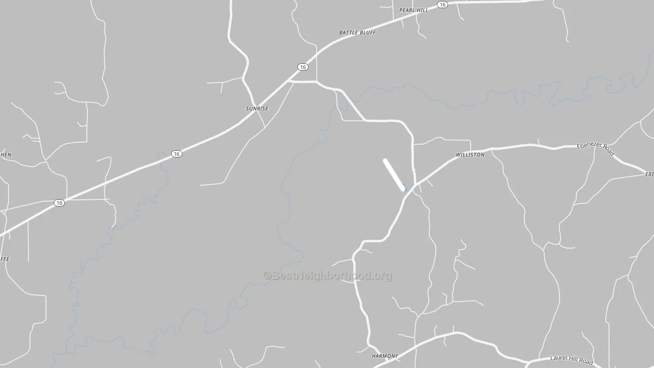 Transit Grade map of Sunrise, MS