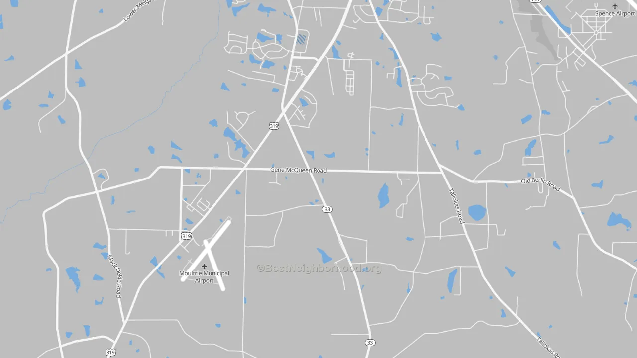 Transit Grade map of Sunset, GA