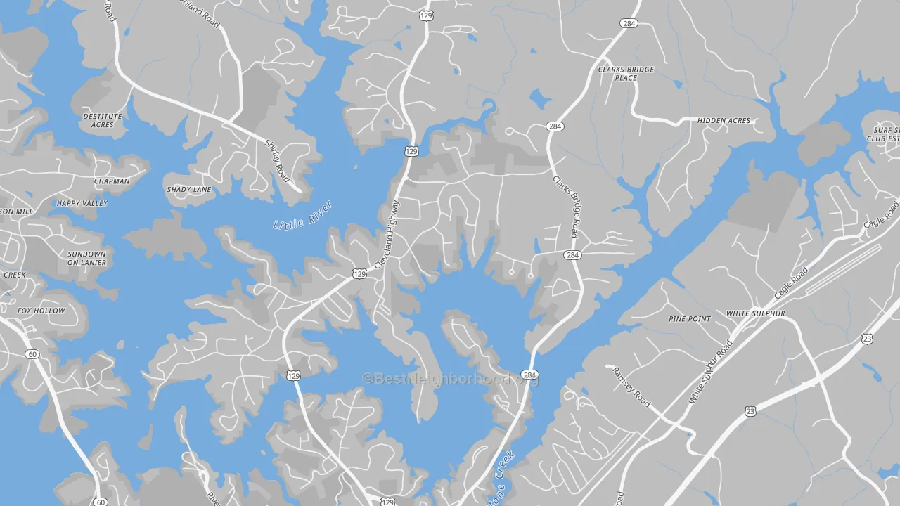 Transit Grade map of Sunset Heights, GA