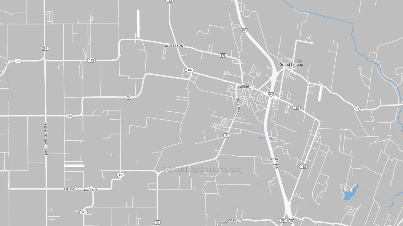 Transit Grade map of Sunset, LA