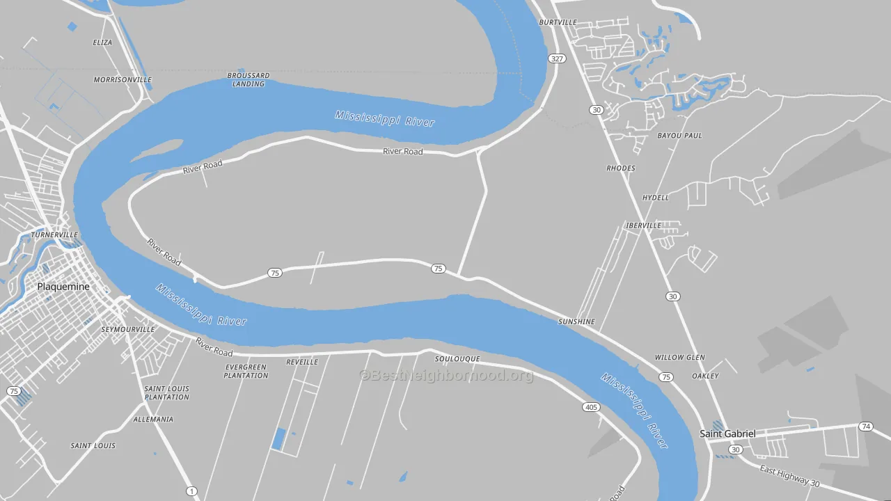 Transit Grade map of Sunshine, LA
