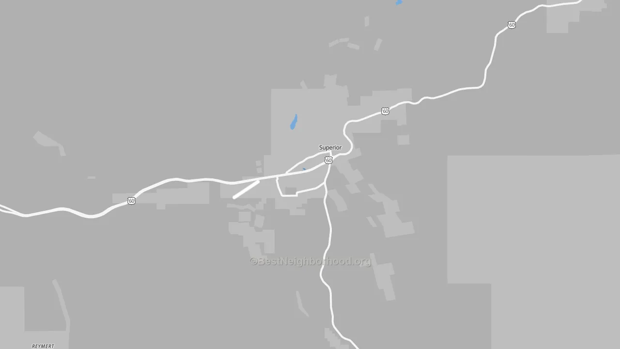 Transit Grade map of Superior, AZ
